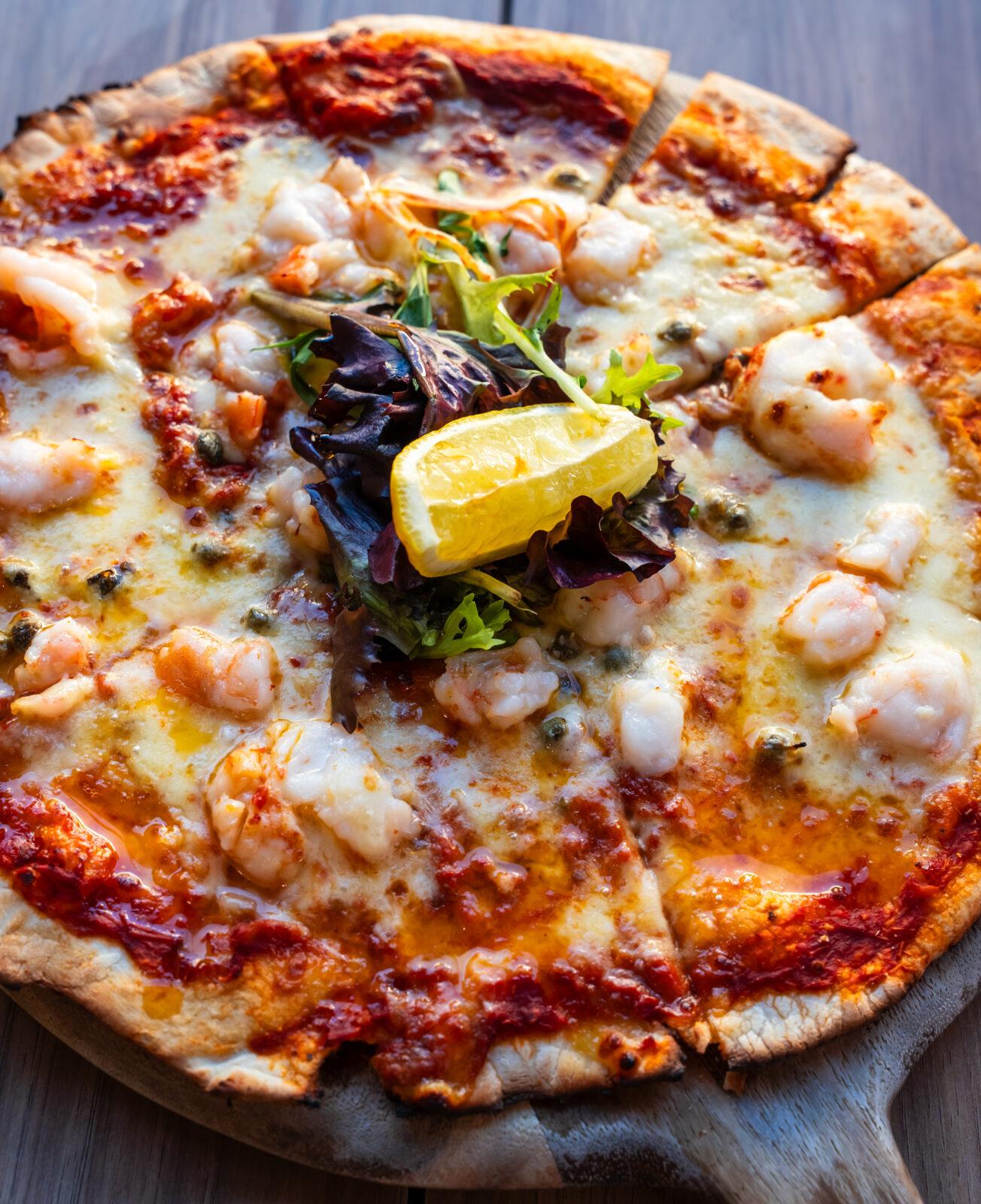 Garlic Prawn Pizza